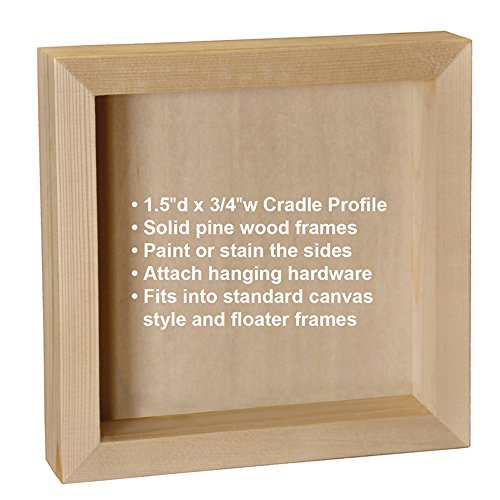 Ampersand Art Supply Unprimed Basswood Artist Panel, 1-1/2" Cradled Profile, 12"x36" - size: 12"x36", style: 1-1/2" Cradled