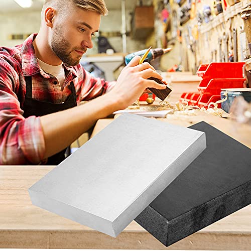 CHENTEC Steel and Rubber Block 2 Pcs Work Bench Blocks Stamping Block 4" x 6" (10CM x 15CM) - color: Steel and Rubber Block, size: 4" x 6"(10cmx15cm)