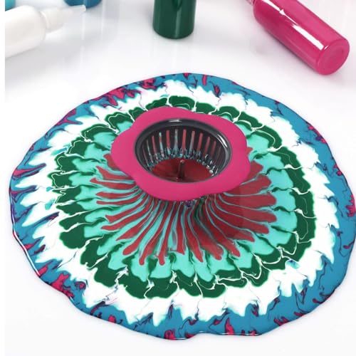 Allazone 7 PCS Acrylic Pouring Strainers Set, Plastic Silicone Paint Pouring Strainers, Flower Acrylic Paint Strainers, Painting Pouring Supplies and Creating Unique Patterns and Designs - color: 5