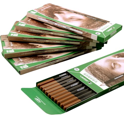 Marie's Professional Charcoal Drawing Set - Premium Artist Sketching Pencils for Portraits & Fine Art - Ideal for Professional Artists & Studio Creation(Olive Green) - style: Olive Green (10pcs)