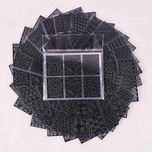 Reusable Nail Stencils for Nail Art - 144 Pieces with 72 Unique Designs, DIY French Tip Guides & Manicure Decals for Professional Salon-Quality Results at Home