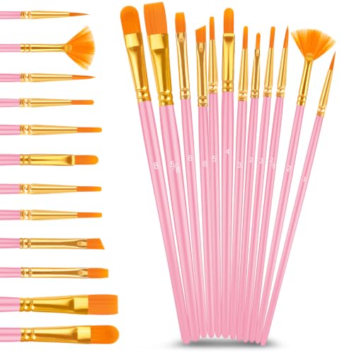 Caliart 24 Metallic Acrylic Paint Set with 12 Brushes | Craft Painting kit for Adults Artists Beginners, Rich Pigment Non-toxic, Canvas Wood Rock Pumpkin Ceramic Art Supplies Paint - color: Metallic, size: 2 Fl Oz (Pack of 24)