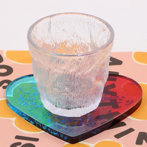 Shapenty 4Inch Resin Heart Coaster Molds Silicone Epoxy Molds for Resin Casting Bowl Mat Trays Valentine’s Day Wedding DIY Home Decoration Crafting Projects (2)