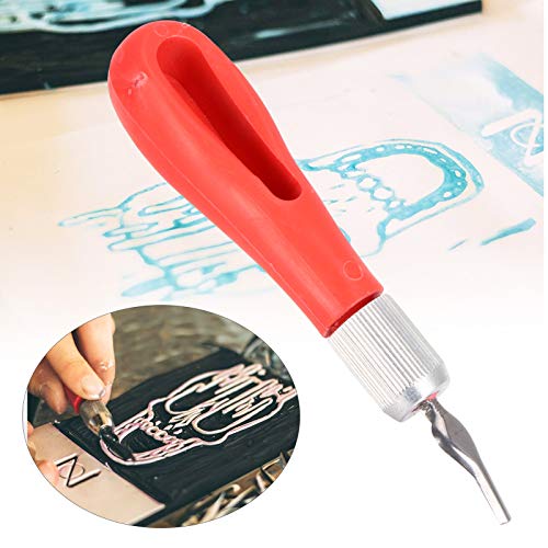 HEEPDD 2 Sets Wood Carving Tools Set, Stainless Steel Wood Block Carving Knifes with 2 Red Plastic Handle and 12 Blades Multifunctional Art Tools for Pumpkin Rubber Stamp Felt Craft