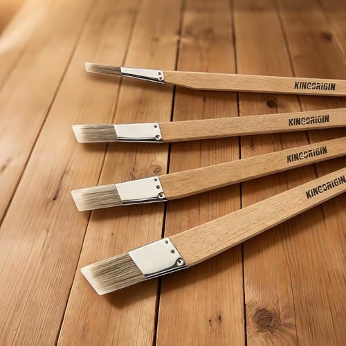 Trim Paint Brushes Set of 4-0.25", 0.5", 0.7", 1" Slant Lining Fitch Paint Brushes for Detail, Small Cutting in Brushes for Trim, Edges and Crafts - size: 4 PCS, 0.25",0.5",0.7",1"