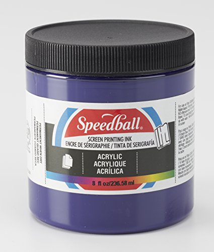 Speedball, 4630, Acrylic Screen Printing Ink, 8 Fl Oz. 237 ml, Violet - color: Violet