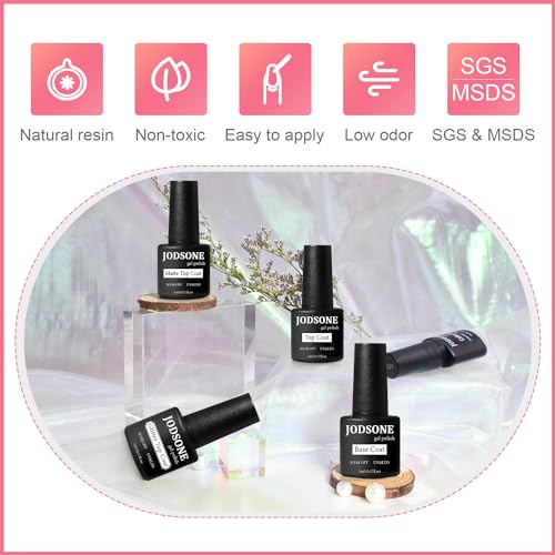 JODSONE Gel Nail Polish Starter Set Ribbon Glitter Summer Light Winter Dark Glossy 36-Piece Multi-color Gel Nail Polish Set - color: 32KIT 1G 10-A