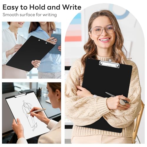 11x17 Large Clipboard with Pen Holder, Vertical Layout(2 Pack) | Black Ledger Size Clip Board for Teachers, Students, Lawyers, Office & School Supplies