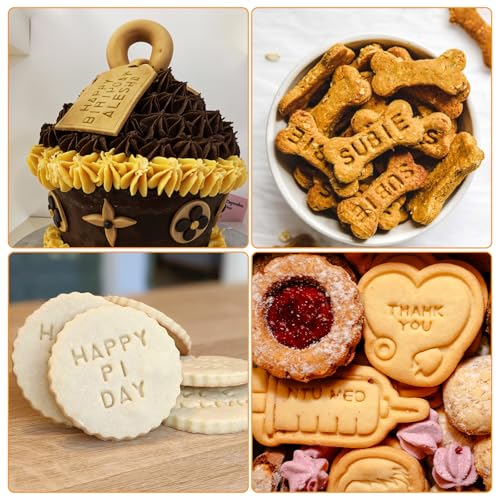 Clay Letter Stamps Alphabet Stamps Pottery Stamp for Clay Polymer Clays Tools Mini Alphabet Stamp Fondant Cookie Cake Impress Embosser Cutter-Stamp DIY Making Tools (72 Characters)