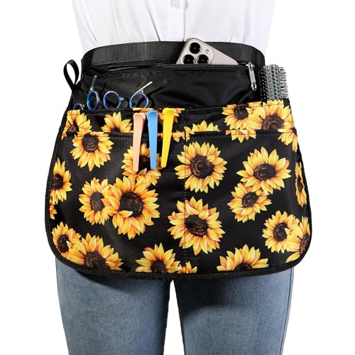 Barber Apron with 5 Pockets, Waterproof and Bleach-proof Hair Stylist Apron for Men and Women - color: Sunflower