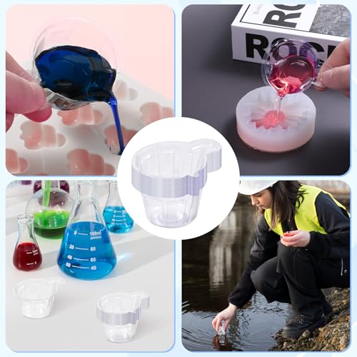 150Pcs 40ml Disposable Plastic Resin Mixing Cups Multipurpose Dispensing Cup for Mixing Paint, Stain, Epoxy, Resin (Clear)
