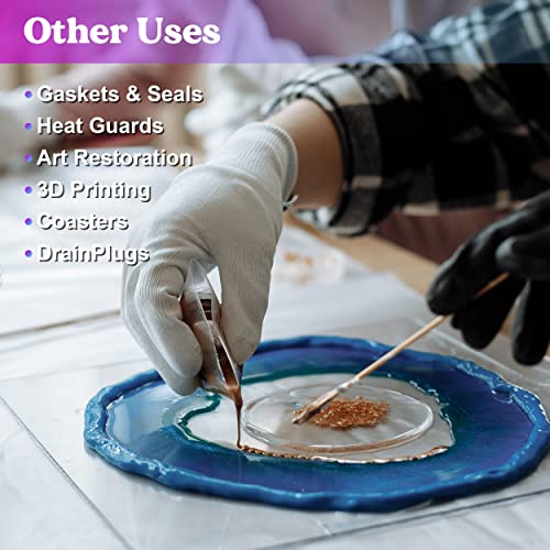 Bundle Set of 15A Silicone Mold Making Kit Liquid Silicone Rubber and 40A Silicone Putty