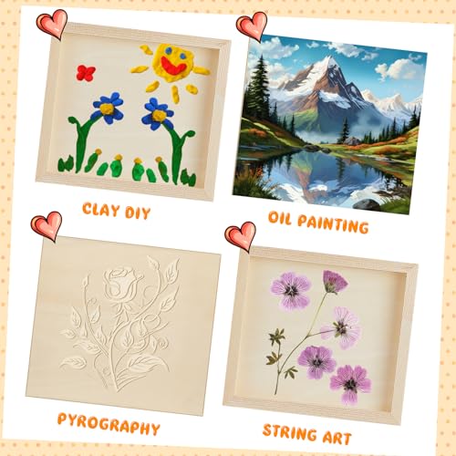 Barydat 24 Pcs Wood Panels for Painting 10'' x 8'' Unfinished Wood Canvas Board Artist Wall 0.79'' Deep Wooden Cradled Panels for DIY Crafts, Easel Display, Painting Pouring Arts Use with Oil, Acrylic - size: 10" X 8"