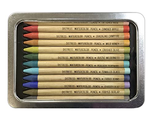 Tim Holtz Distress Watercolor Pencils Set 1, 2 and 3-36 Woodless Watercolor Pencils