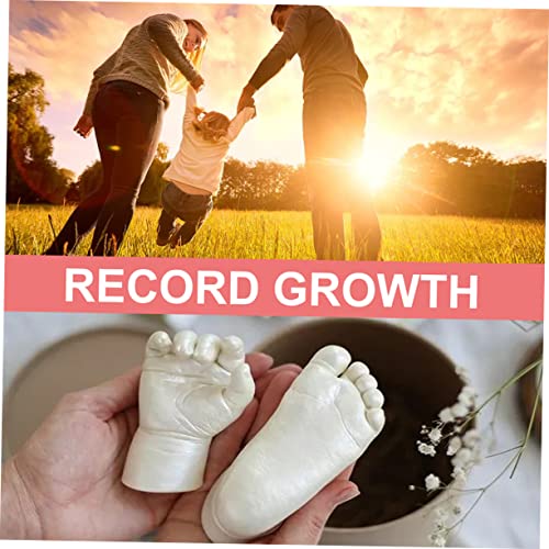 YARNOW 1 Set Hand Modeling Powder Set Baby Hand and Feet Casting Kit Kids Hand Mold High Baby Keepsake Hand Foot Molding Kit Infant Handprint Keepsake Hand Plaster Kit Baby Kit Pe Golden