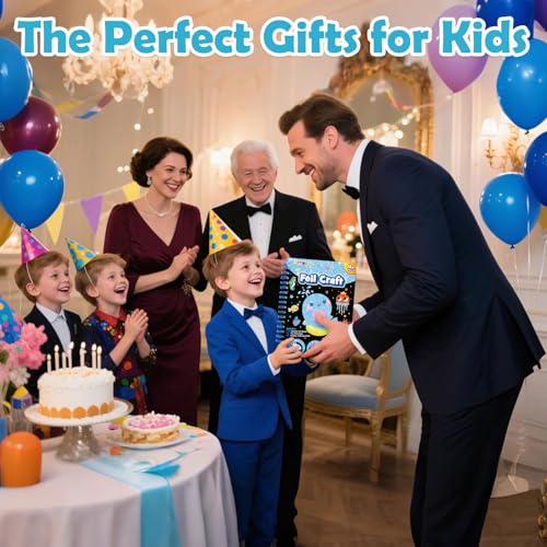 FUNNYB&G Foil Art Craft Kit for Kids 4-10 Years Old: Mess-Free & No-Glue, Create 16 Sparkly Ocean Pictures – Perfect Travel Toy & Birthday Gift for Kids (Ocean) - style: Ocean