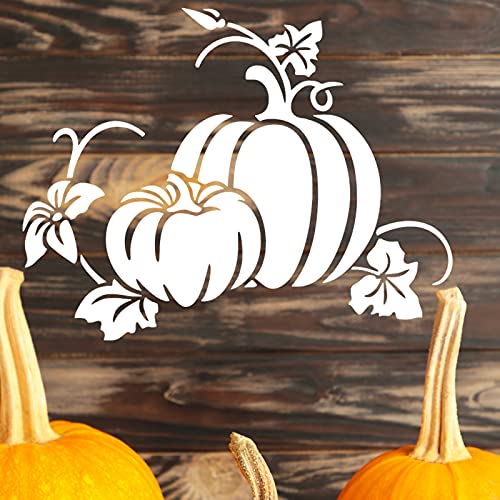 Clabby 5 Sheets Fall Thanksgiving Stencils for Painting on Wood Large Pumpkin Reusable Stencils Fall Art Painting Template for Windows Wall DIY Crafts Decorations(11.7 x 8.3 Inch) - size: 11.7 x 8.3 Inch