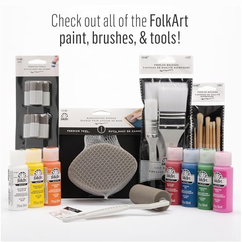 FolkArt Ultimate Tool Kit, 38 Piece Set Including 30 Premium Paintbrushes and 8 Foam Spouncers, Perfect for DIY Arts and Crafts Projects, PROMOFATLS24