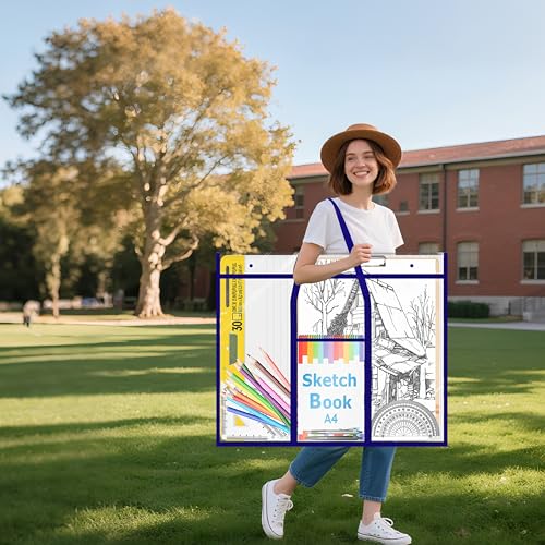 Large Poster Storage Bag, Extra-Large Portfolio Folder Art Portfolio Bag 30 x 25 Inches, Bulletin Board Poster Storage for Bulletin Boards, Scrapbooks, Keepsake, Anchor Chart (31" X 25", 1 Pack )