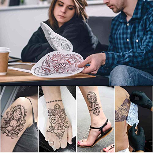 100 Sheets Tattoo Transfer Paper, Tattoo Stencil Kit 8 1/4" x 11 3/4"