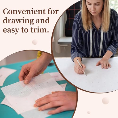 Tosstuki 47 Inches x 10 Yards Non Woven Precut Pattern Drafting Paper for Sewing Copying Altering Designing Embroidery Marking Tracing Paper for Sewing Patterns Dressmaking - size: 47 Inches X 10 Yards, style: Regular Styles