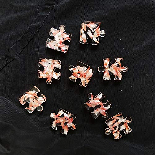 4Pcs Puzzle Piece Silicone Resin Molds, Mini Puzzle Silicone Epoxy Resin Jewelry Earring Necklace Pendant Keychain Making Mold DIY Handmade Craft Tools