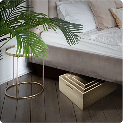 Sorbus Unfinished Wood Crates - Organizer Bins, Wooden Box for Pantry Organizer Storage, Closet, Arts & Crafts, Cabinet Organizers, Containers for Organizing (3 Pack) - style: 3 Pack