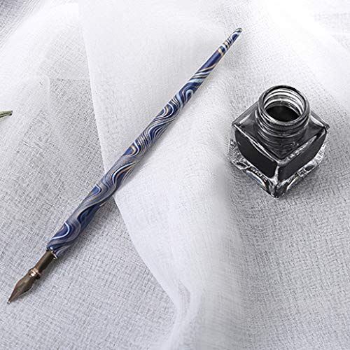 Calligraphy Pen Nib Holder Pen Nib Holder 6.5'' Fit For Various Dip Pen Nibs Artist Art Drawing Supplies Dip Pen Pen Holder For Desk Gradient Color Star Glass Dip Pen - color: Red