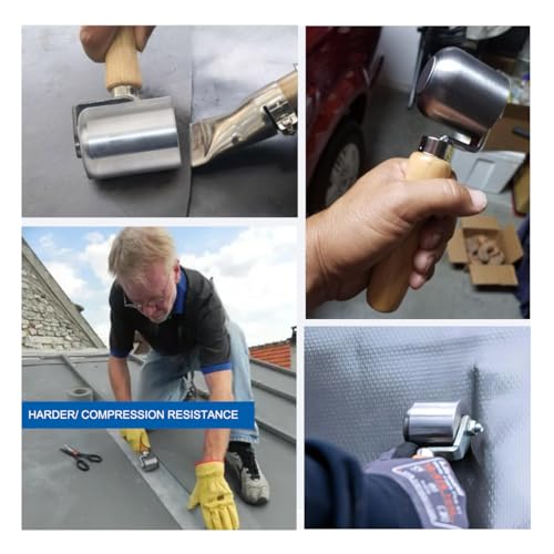 Steel Seam Roller for PVC TPO EPDM Roofing Vinyl Decking 2inch Professional Heavy Steel Heavy Application Rolling Wheel Roller (1)
