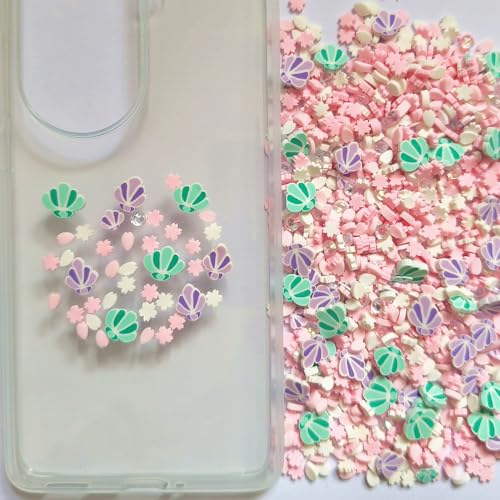 40g Fimo Polymer Shells Adults Nails Slices Art Design Supplies DIY Craft (Shell) - color: Shell