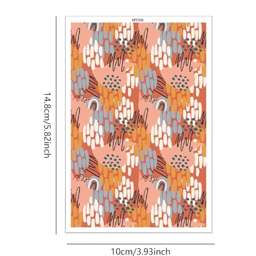 10 Pcs Clay Transfer Paper for DIY Art Crafts, Irregular Smear Shape Water Polymer Clay Transfer Paper Sheets for Polymer Clay Jewelry Earrings Making Supplies 5.82X3.93 inch - color: Irregular Smear Shape