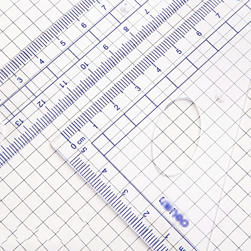 LUNIZ Drawing Compass Student Compass Compass Drawing Too Set Math Geometry Set Drawing Drawing Triangle Ruler Suitable for School Home and Office Drafting Tools