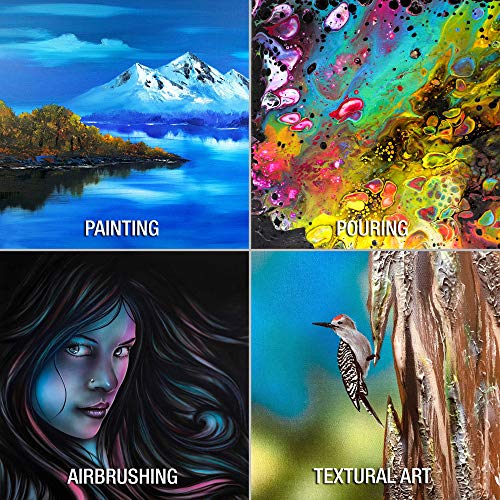 U.S. Art Supply 18 x 24 inch Stretched Canvas 12-Ounce Primed 6-Pack - Professional White Blank 3/4" Profile Heavy-Weight Gesso Acid Free Bulk Pack - Painting, Acrylic Pouring, Oil Paint - size: 18" x 24"