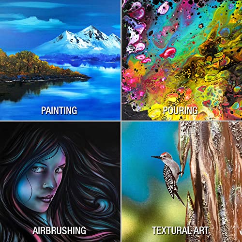 U.S. Art Supply 5x7 inch Stretched Canvas for Painting Super Value 10-Pack - Triple Primed Professional Artist Quality White Blank 5/8" Profile, 100% Cotton, Heavy-Weight Gesso - Acrylic Pouring, Oil - size: 5" x 7"