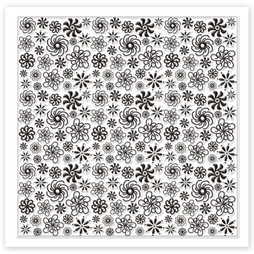 CHGCRAFT Plum Blossoms Polymer Clay Texture Sheets Art Rotation Flowers Silicone Texture Stamp Clay Texture Mat Modeling Pattern Pad Texture Sheets for Jewelry and Clay Earrings Tools - style: Plum Blossoms