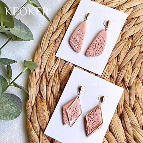 Keoker Polymer Clay Texture Sheets, Clay Texture Mat for Making Earrings Jewerly, Polymer Clay Earrings Tools (All-3 pcs) - color: All-3 pcs