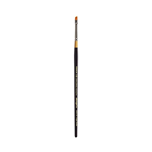 KINGART Premium Original Gold 9400-1/8 Angular Shader Series Artist Brush, Golden Taklon Synthetic Hair, Short Handle, for Acrylic, Watercolor, Oil and Gouache Painting, Size 1/8" - size: 1/8 inch (Single)
