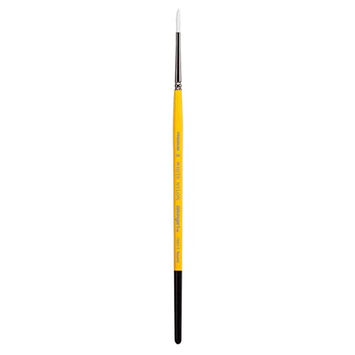 KINGART Premium 8 pc. Gold Grip 7950 Series Round Artist Brush Set, White Nylon Synthetic Hair for Face Painting, Fabric, Ceramics, Short Handle, 8 Sizes: 0, 1, 2, 3, 4, 5, 6, 8 - size: Set of 8 (Sizes 0, 1, 2, 3, 4, 5, 6, 8)
