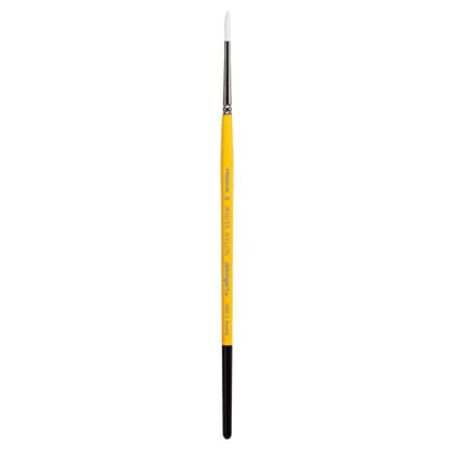 KINGART Premium 8 pc. Gold Grip 7950 Series Round Artist Brush Set, White Nylon Synthetic Hair for Face Painting, Fabric, Ceramics, Short Handle, 8 Sizes: 0, 1, 2, 3, 4, 5, 6, 8 - size: Set of 8 (Sizes 0, 1, 2, 3, 4, 5, 6, 8)
