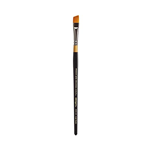 KINGART Premium Original Gold 9400-3/8 Angular Shader Series Artist Brush, Golden Taklon Synthetic Hair, Short Handle, for Acrylic, Watercolor, Oil and Gouache Painting, Size 3/8" - size: 3/8 inch (Single)