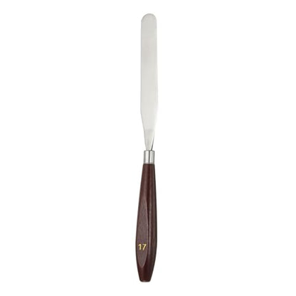 HARFINGTON Palette Knife Painting Tool 4.33 x 0.67 Stainless Steel Art Spatula Pallet Knives Scrapers Tools with Beech Wood Handle for Acrylic Oil Canvas Mixing Spreading, Red/Silver