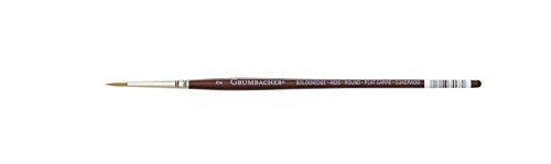 Grumbacher Goldenedge Golden Toray Round Watercolor Brush, Synthetic Bristles, Size 2 (4620.2) - size: 2