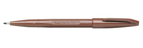 Pentel Sign Pen Fiber-Tipped Pen, Brown Ink, Box of 12 (S520-E) - color: Brown, size: 12 Count (Pack of 1)