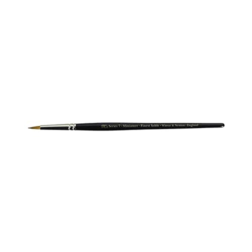 Winsor & Newton Series 7 Kolinsky Sable Miniature Watercolor Brush - Short Handle Round #4 - size: #4, style: Mini Round