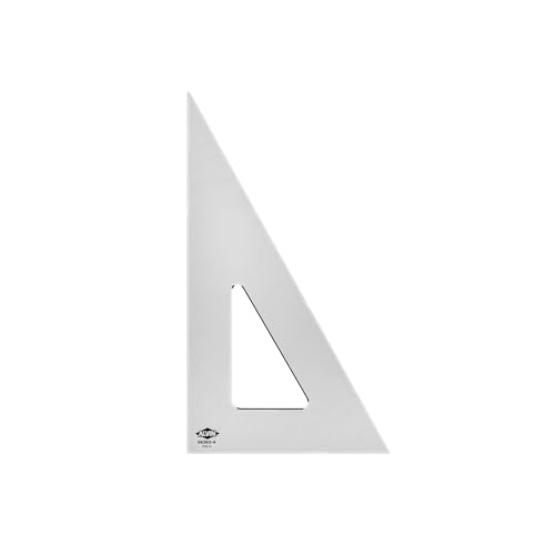 ALVIN - Smoke-Tint Acrylic Triangle Ruler, Multipurpose Tool for Drafting, Design, and Architecture, Great for Machining and Woodworking (4" 30/60 Degree) - size: 4", style: 30/60 Degree