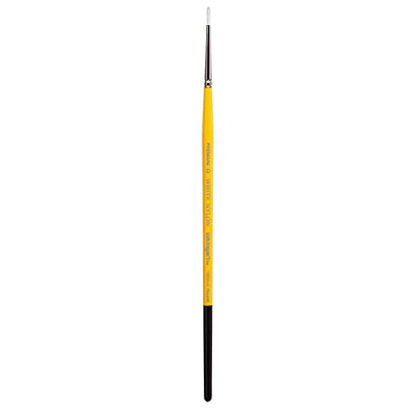 KINGART Premium White Nylon 7950-0 Gold Grip Round Artist Brushes, Synthetic Hair, Acrylic & All Media, Use for Face Painting, Body Art, Fabric, Ceramics, Glass, Wood etc. Size 0 - size: 0