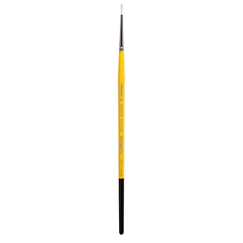 KINGART Premium White Nylon 7950-3 Gold Grip Round Artist Brushes, Synthetic Nylon Hair, Acrylic & All Media, Face Painting, Body Art, Fabric, Ceramics, Glass, Wood etc. Size 3 - size: 3