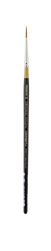 KINGART Premium Original Gold 9020-0 Ultra Round Series Artist Brush, Golden Taklon Synthetic Hair, Short Handle, for Acrylic, Watercolor, Oil and Gouache Painting, Size 0 - size: 0