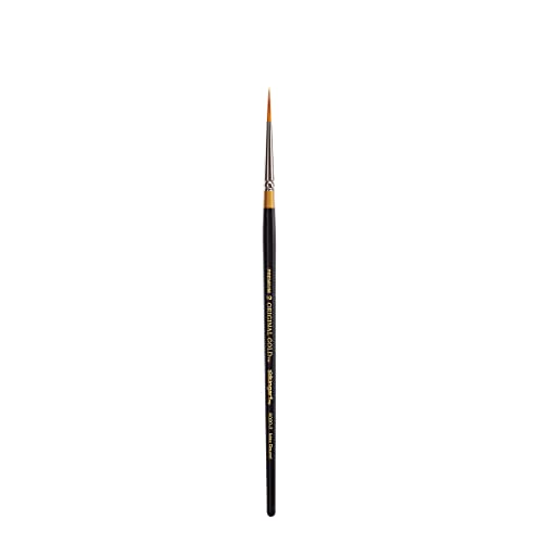 KINGART Premium Original Gold 9020-2 Ultra Round Series Artist Brush, Golden Taklon Synthetic Hair, Short Handle, for Acrylic, Watercolor, Oil and Gouache Painting, Size 2 - size: 2