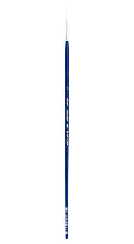 Silver Brush Limited 1907-0 Bristlon Script Liner Paintbrush for Oil, Acrylic, and Heavy Body Paints, Size 0, Long Handle - size: Size 0